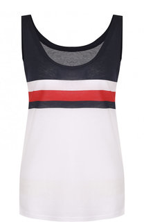 Хлопковый топ свободного кроя с круглым вырезом Tommy Hilfiger