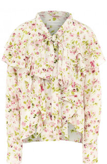 Шелковая блуза с цветочным принтом и воротником аскот Faith Connexion