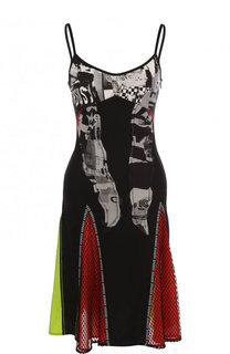 Приталенное мини-платье с принтом Versus Versace