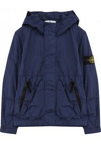 Ветровка на молнии с капюшоном Stone Island
