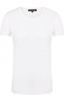 Льняная футболка с круглым вырезом и коротким рукавом Loro Piana