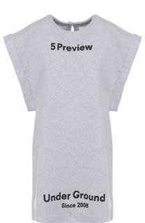 Хлопковое мини-платье свободного кроя 5PREVIEW