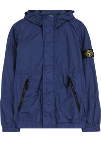 Ветровка на молнии с капюшоном Stone Island