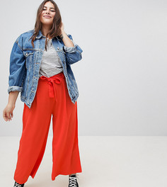 Укороченные брюки с завязкой Brave Soul Plus Danes - Красный