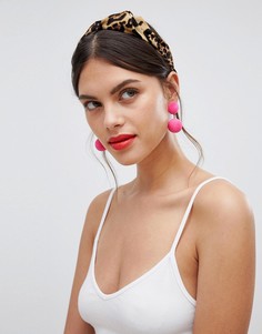 Повязка на голову с леопардовым принтом ASOS DESIGN - Мульти