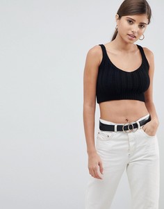 Бралетт в рубчик ASOS DESIGN - Черный