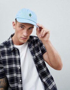 Синяя бейсболка с вышивкой кактуса Burton Menswear - Синий