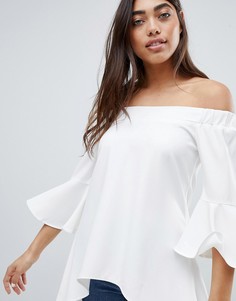 Топ-туника с открытыми плечами Glamorous - Белый