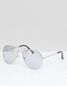 Солнцезащитные очки-авиаторы с цветными стеклами 7X - Черный