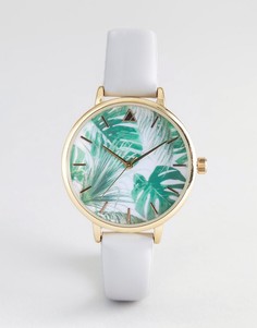 Часы с пальмовым принтом ASOS DESIGN - Серый