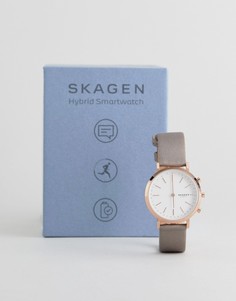 Гибридные смарт-часы цвета розового золота с сетчатым ремешком Skagen Connected SKT1411 Hald - 34 мм - Золотой
