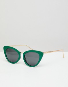 Солнцезащитные очки кошачий глаз River Island - Зеленый