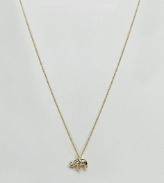 Позолоченное ожерелье с подвеской-слоном Orelia - Золотой