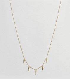 Позолоченное ожерелье с роговыми подвесками Orelia - Золотой