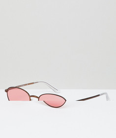 Розовые круглые солнцезащитные очки Vogue by Gigi Hadid - Розовый