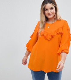 Блузка с оборками Lovedrobe - Оранжевый