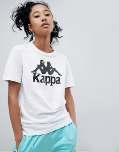 Oversize-футболка с большим логотипом Kappa - Белый