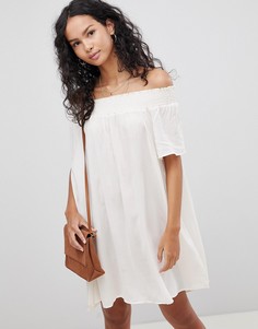 Платье с открытыми плечами Glamorous - Бежевый