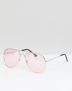 Солнцезащитные очки-авиаторы с цветными стеклами 7X - Красный
