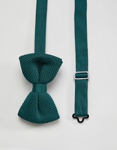 Зеленый трикотажный галстук-бабочка ASOS DESIGN - Зеленый