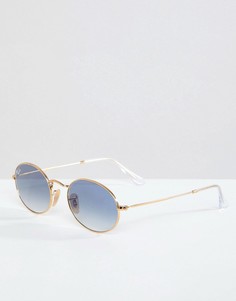 Круглые солнцезащитные очки Ray-Ban 0RB3547N - Золотой