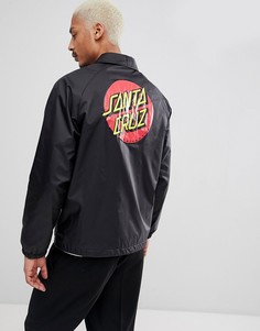 Черная спортивная куртка с логотипом на спине Santa Cruz - Черный