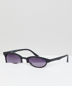 Круглые солнцезащитные очки в черной оправе AJ Morgan - Черный