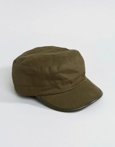 Хлопковая шапка цвета хаки Pretty Green - Зеленый