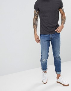 Выбеленные узкие рваные джинсы Esprit - Синий