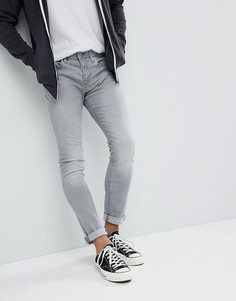Выбеленные серые джинсы скинни Esprit - Серый