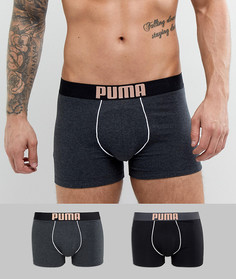 2 черных боксеров с принтом Puma Rebel 581007001087 - Черный