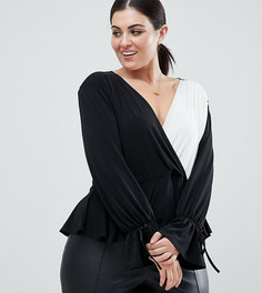 Блузка с запахом John Zack Plus - Мульти