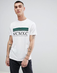 Белая футболка с надписью Mcmxc New Look - Белый