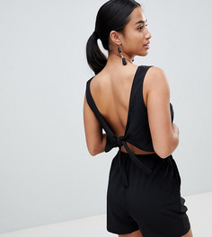 Ромпер с завязкой на спине Boohoo Petite - Черный