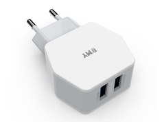 Зарядное устройство EMY MY-261 2xUSB - microUSB 2100mA White