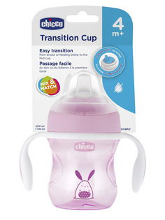 Поильник Chicco Transition Cup Girl 4м+ Pink 00006911100050