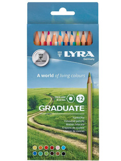 Набор Lyra Graduate Гексагональные цветные карандаши 12шт L2871121