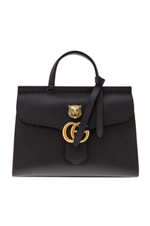 Кожаная сумка GG Marmont leather top handle bag Gucci