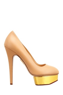 Кожаные туфли Dolly Gold Platform Charlotte Olympia