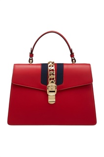 Кожаная сумка Sylvie Gucci