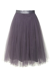 Юбка-миди из сетки фиолетового цвета T Skirt