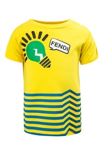 Хлопковая футболка Fendi Children