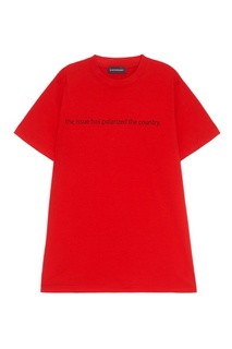 Хлопковая футболка красная Subterranei