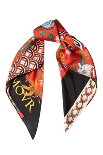 Шелковый платок с лилиями Gucci
