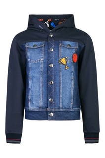 Комбинированная джинсовая куртка Dolce&Gabbana Children