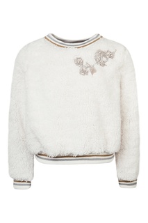 Фактурный свитшот с брошью Ermanno Scervino Children