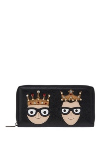 Кожаный кошелек с нашивками Dolce&;Gabbana