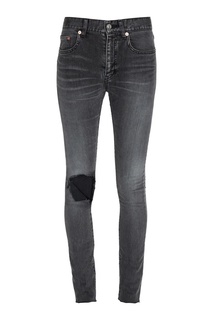 Серые джинсы с разрывом Balenciaga