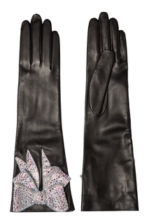 Кожаные перчатки с бантом Gucci