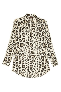 Шелковая блузка с леопардовым принтом Adolfo Dominguez